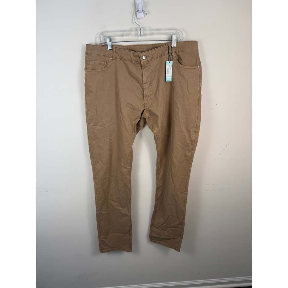 Peter Millar Collection Men 40 Beach Tan 5 Pocket Pants Unhemmed MA21RT04 NWT